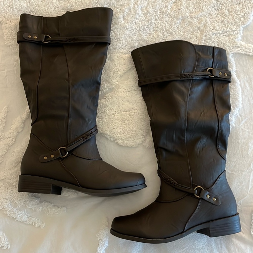 Journee Collection Women's Dark Brown Over the Knee Boots